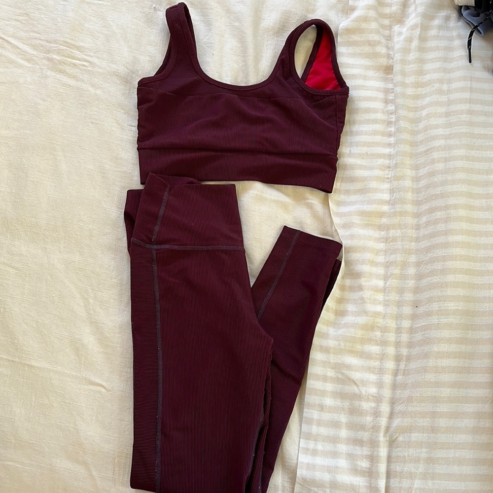 Modiv brand ribbed matching set - bra and leggings included
